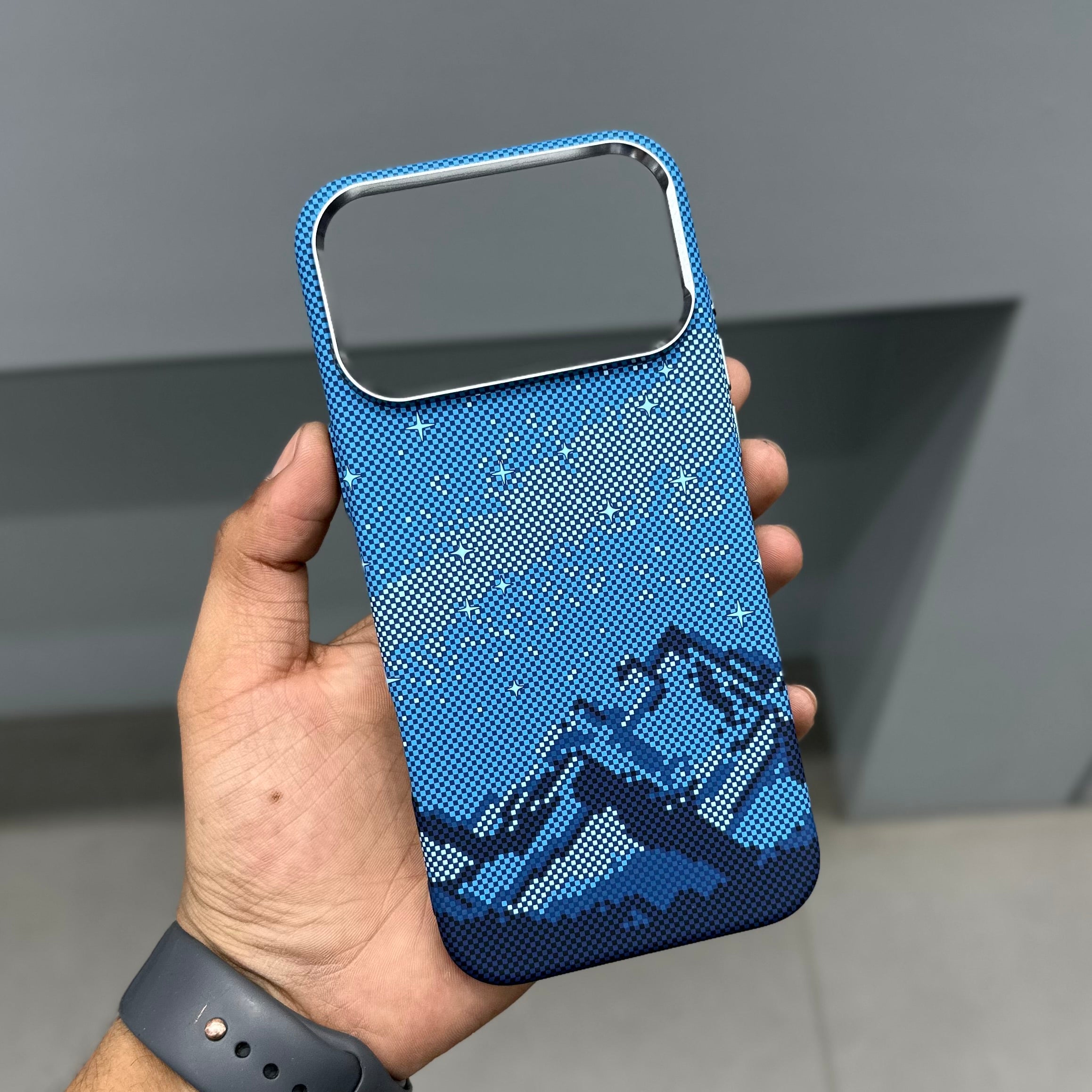 LUXO CARBON CASE -BLUE STARS ( No. 3179 ) Mobile Case by CoverMeUp - Style 3