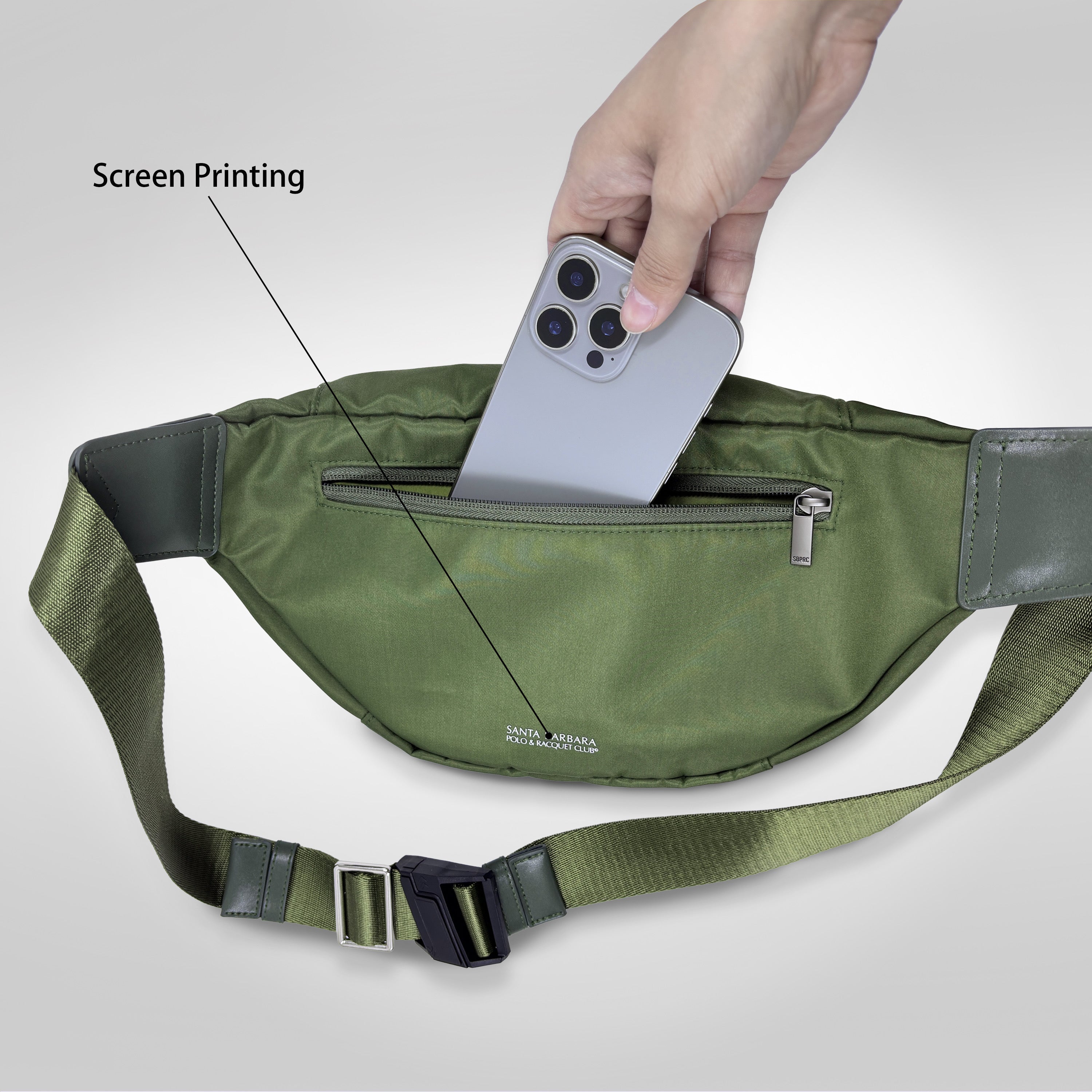 Santa Barbara Polo Flynn Series Coloful Unisex Shoulder Bag (Green)