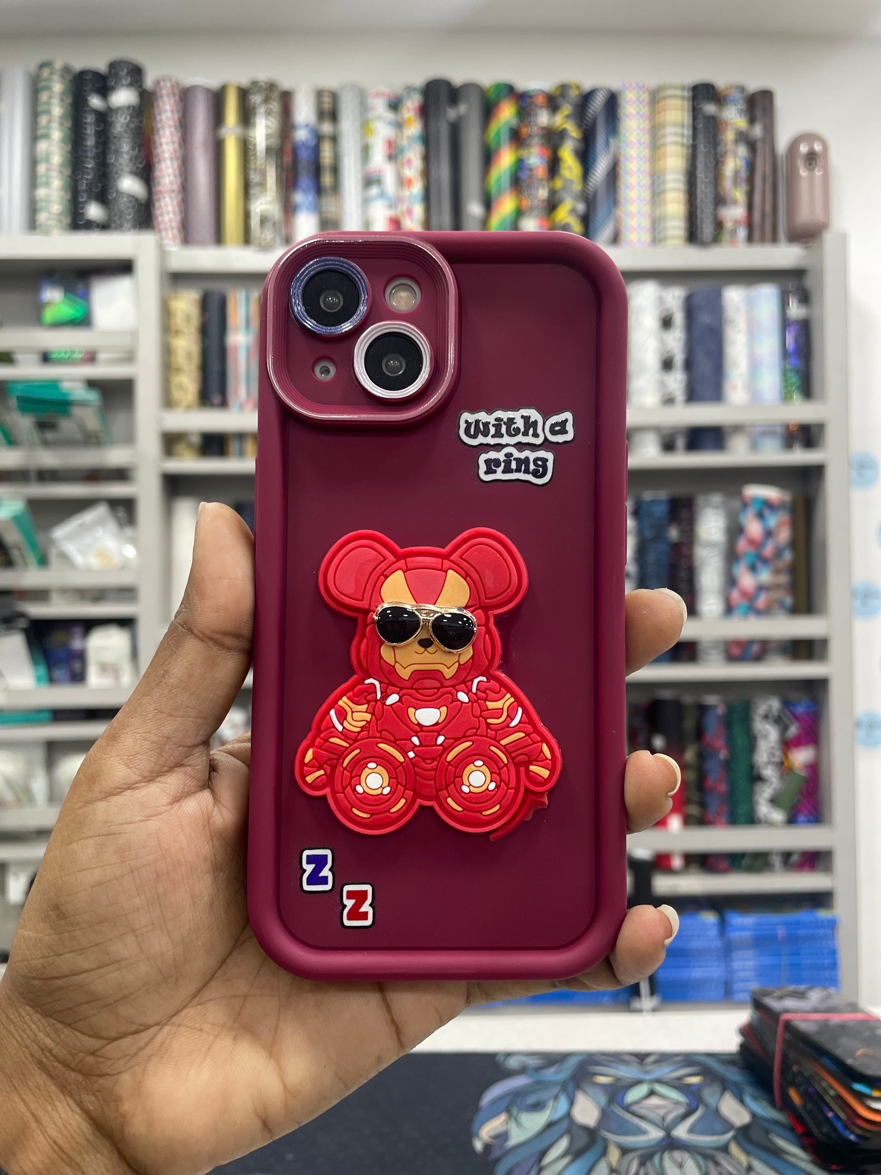 Protective Apple iPhone Back Cover - Cartoon Printed Fancy Case with Camera Protection for iPhone - Style 8
