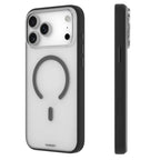 YOUNGKIT Clear Series Frosted Magsafe Shockproof TPU PC Phone Back Cover for iPhone 17 Pro Max - Dark Grey