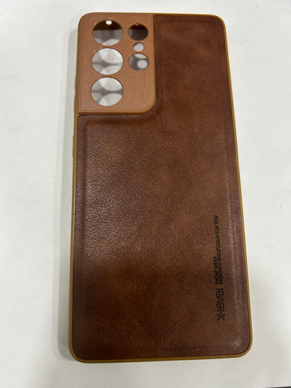 Leather Hard Case for Samsung Galaxy S21 Ultra