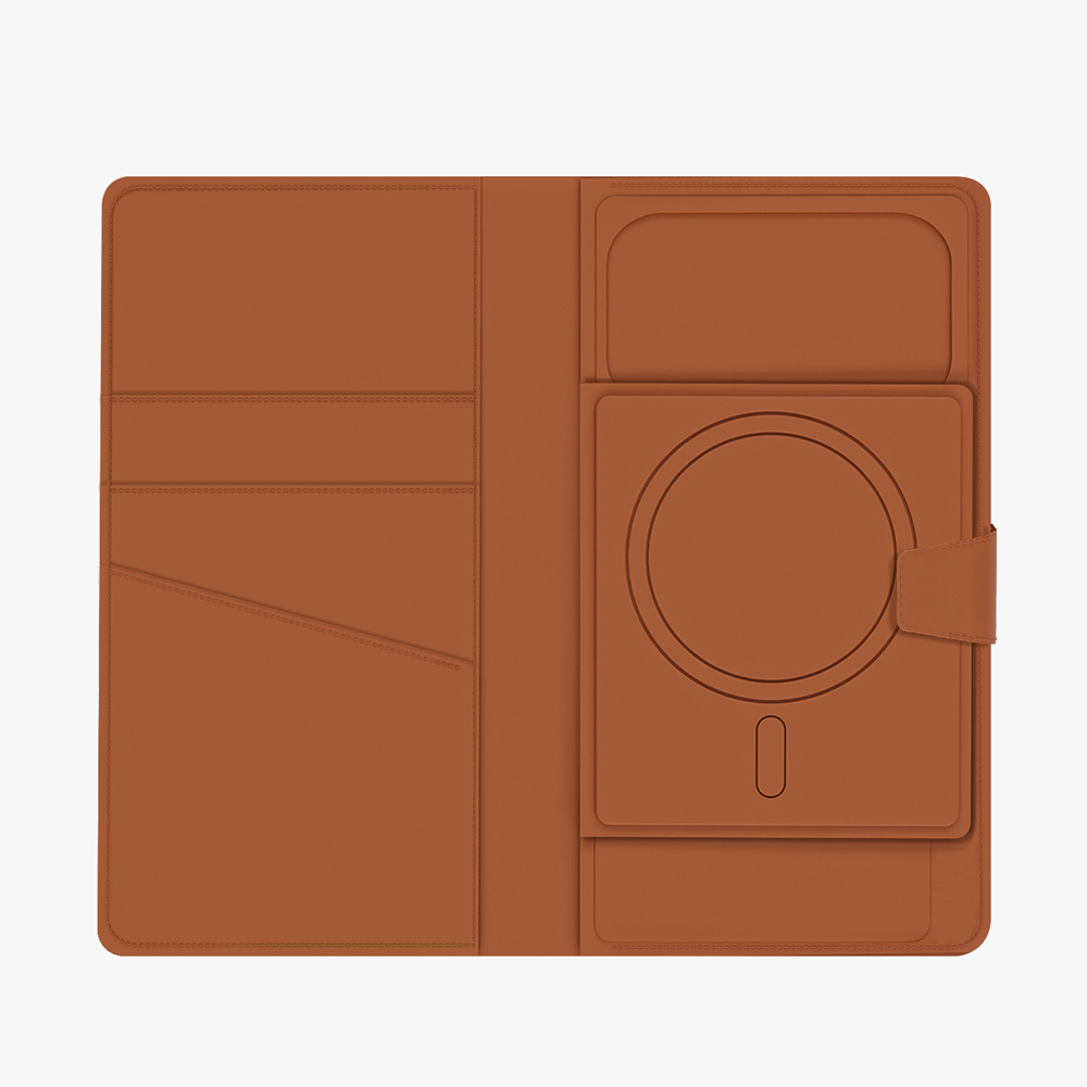 GRIPP Polo Book Wallet Apple iPhone 17 Pro and All MagSafe Phones up to 6.5" / 16.51 cm MagSafe Case - Camel