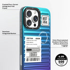 Protective Apple iPhone Back Cover - YOUNGKIT Aurora Luggage Series True Colour Case for iPhone 16 Pro (Ultramarine Blue Fantasy) - Style 3
