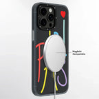 Protective Apple iPhone Back Cover - YOUNGKIT Paris Edition Love of Paris Case for iPhone 15 Pro Max (Black) - Style 6