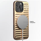 Protective Apple iPhone Back Cover - YOUNGKIT Luggage Series True Colour Case for iPhone 16 Pro (Desert Titanium) - Style 4