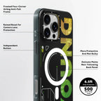 Protective Apple iPhone Back Cover - YOUNGKIT New Circuit Magsafe Futuristic & Digital Series Case for iPhone 16 Pro (Black) - Style 3