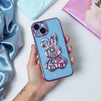 Adorable Rabbit Glitter Transparent Soft Case Mobile Case by CoverMeUp - Style 17