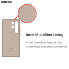 Samsung Galaxy S25 Ultra Kzdoo Noble Series Slim Leather Case - Beige Mobile Case by CoverMeUp - Style 3