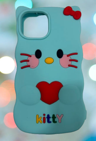 Cartoon Silicone Case for iPhone for Kids Girls and Womens