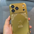 Protective Apple iPhone Back Cover - GoldMirr Embossed iPhone 16 Series Case - Style 2