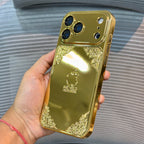 Protective Apple iPhone Back Cover - GoldMirr Embossed iPhone 16 Series Case - Style 6