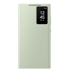 Samsung Galaxy S24 Ultra Smart View Window Flip Wallet Case with Control - Light Green Mobile Case by CoverMeUp