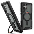 Samsung Galaxy S24 Ultra Plasma XTE Ruged Armor Case with MagSafe & Metal Kickstand - Ash Black Mobile Case by CoverMeUp