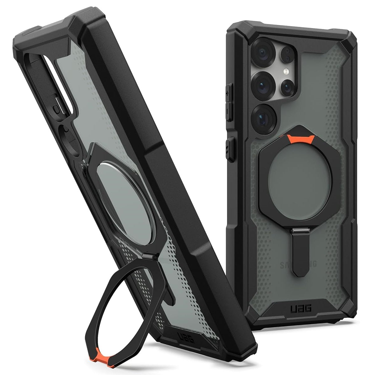 Samsung Galaxy S24 Ultra Plasma XTE Ruged Armor Case with MagSafe & Metal Kickstand - Ash Black Mobile Case by CoverMeUp