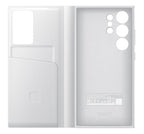Samsung Galaxy S24 Ultra Smart View Window Flip Wallet Case with Control - White Mobile Case by CoverMeUp - Style 5