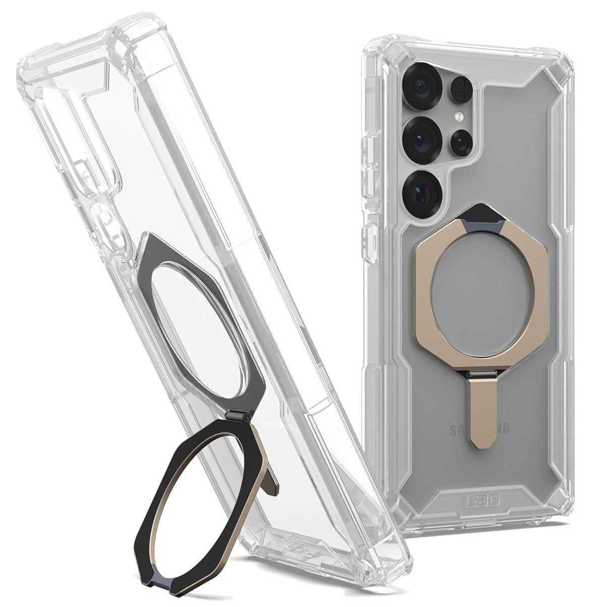 Samsung Galaxy S25 Ultra UAG Plasma XTE with MagSafe & Metal Kickstand - Clear Mobile Case by CoverMeUp