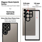 Samsung Galaxy S24 Ultra Clear Shock Proof Slim Back Cover - Tranparent Mobile Case by CoverMeUp - Style 6