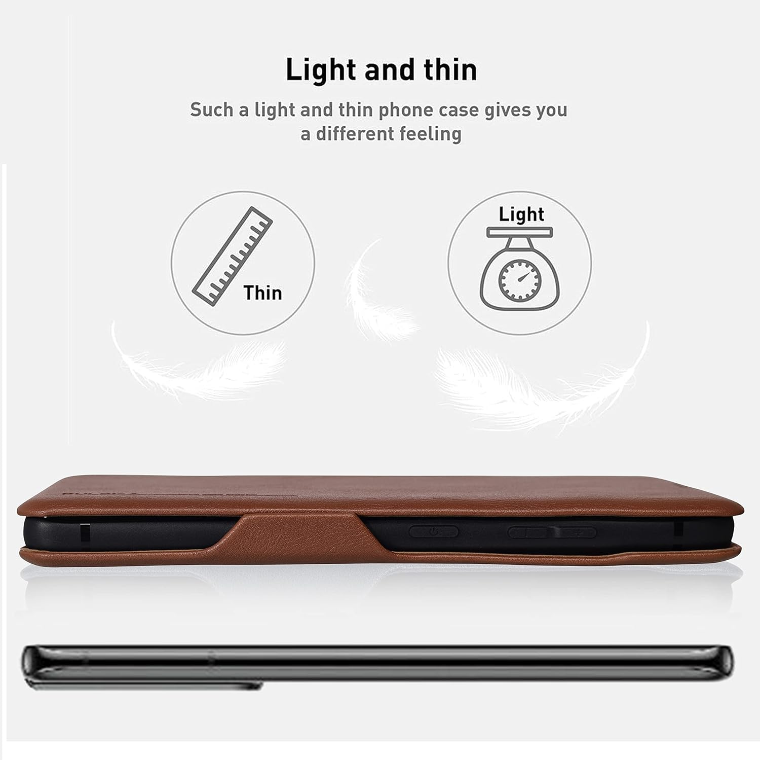 Samsung Galaxy S25 Ultra Shockproof Leather Flip Case Cover - Brown Mobile Case by CoverMeUp - Style 4