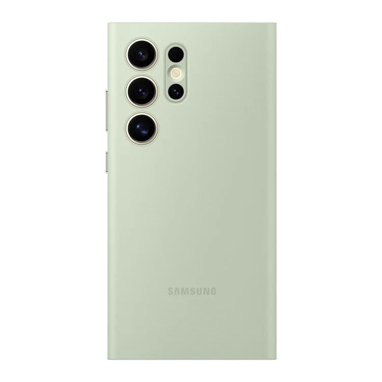Samsung Galaxy S24 Ultra Smart View Window Flip Wallet Case with Control - Light Green Mobile Case by CoverMeUp - Style 2