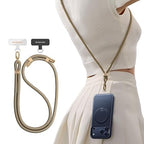 TORRAS Universal Phone Lanyard Crossbody with 2 Reinforced Tabs - Premium Adjustable Lanyard for Mobile, Anti-Theft High-Strength 8mm Rope - Khaki