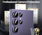 Samsung Galaxy S24 Ultra Camera Lens Glass Protector with Metal Frame Mobile Case by CoverMeUp - Style 6