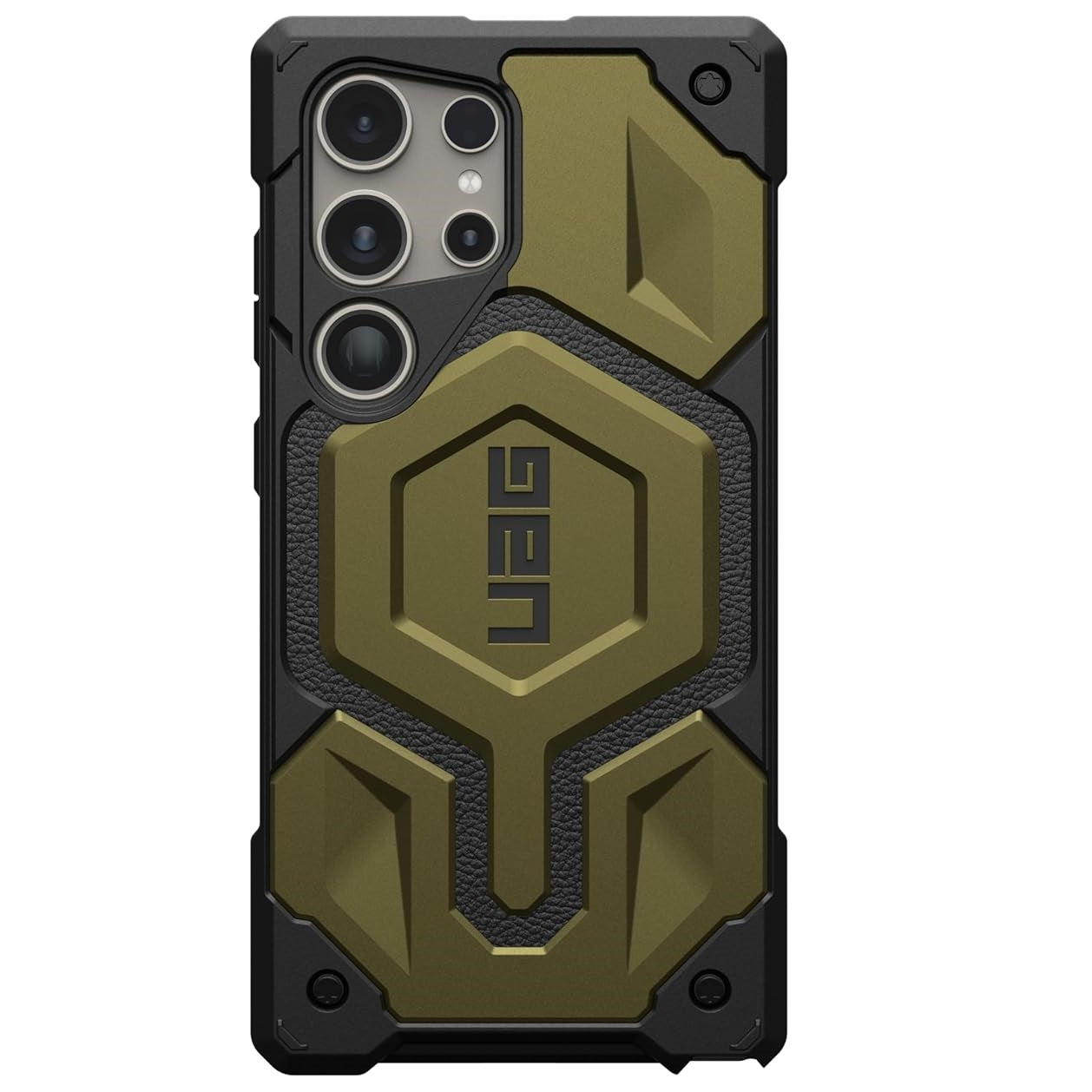 Samsung S24 Ultra Monarch Pro Top Grain Leather (TGL) Protective Armor Case with Magsafe - Gold Mobile Case by CoverMeUp