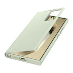 Samsung Galaxy S24 Ultra Smart View Window Flip Wallet Case with Control - Light Green Mobile Case by CoverMeUp - Style 3