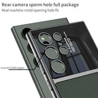 Samsung S24 Ultra Gkk Half Synthetic Leather Electroplating Camera Shing Case Mobile Case by CoverMeUp - Style 10