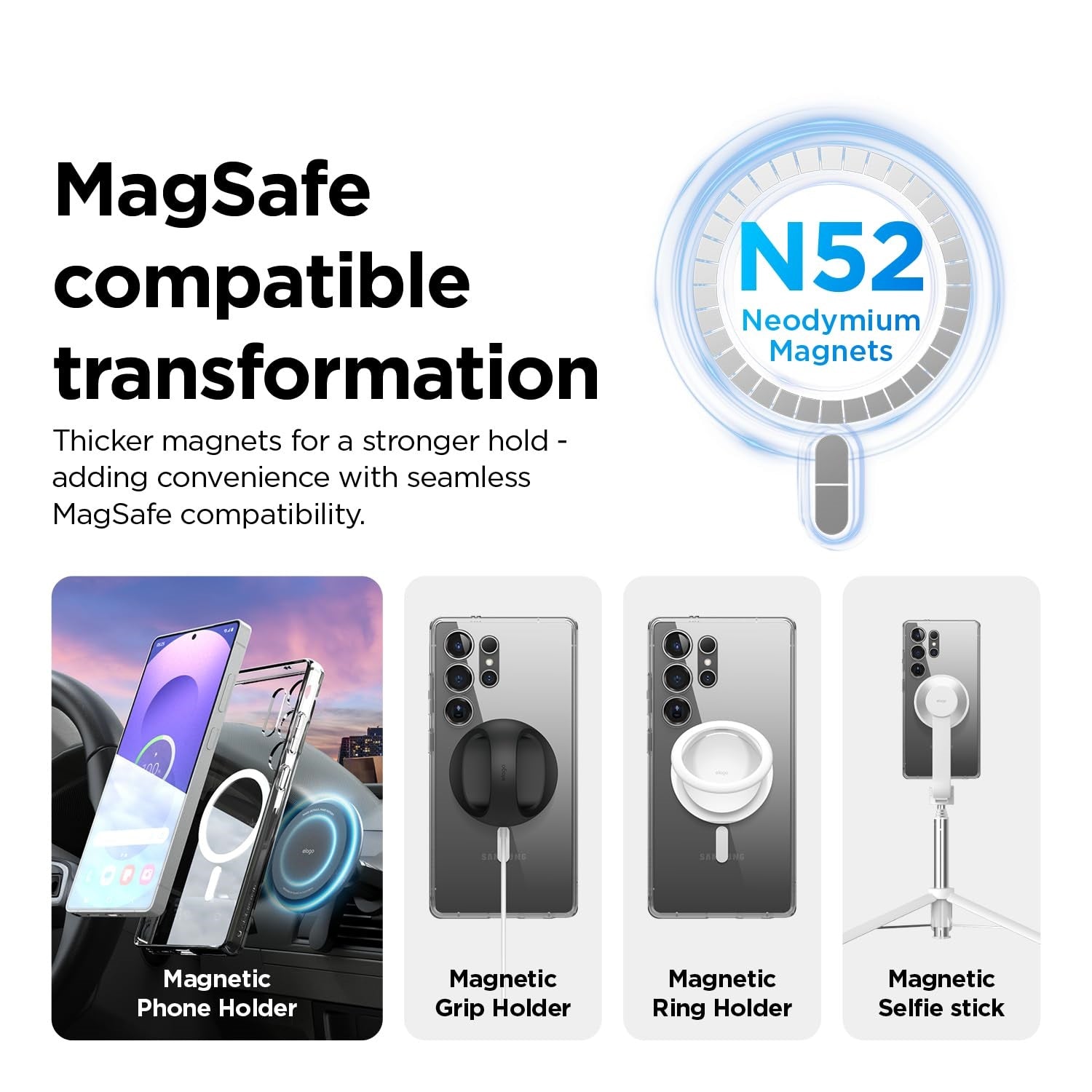 Samsung Galaxy S25 Ultra Shockproof Clear Magsafe Case - Transparent Mobile Case by CoverMeUp - Style 7