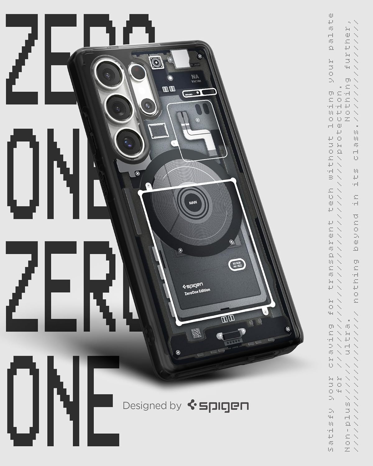 Samsung Galaxy S25 Ultra Zero One Machine Hybrid Shockproof Case with Magsafe - Black Mobile Case by CoverMeUp - Style 6