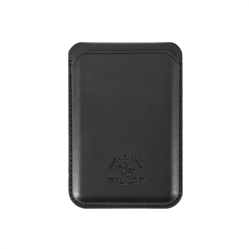 Santa Barbara Polo Raquet Club Avery Series MagSafe PU Leather Card Wallet with Convertible Stand (BLACK) Mobile Case by CoverMeUp