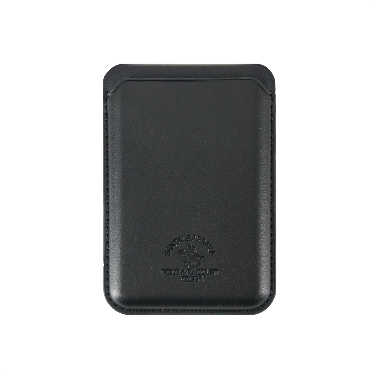 Santa Barbara Polo Raquet Club Avery Series MagSafe PU Leather Card Wallet with Convertible Stand (BLACK)