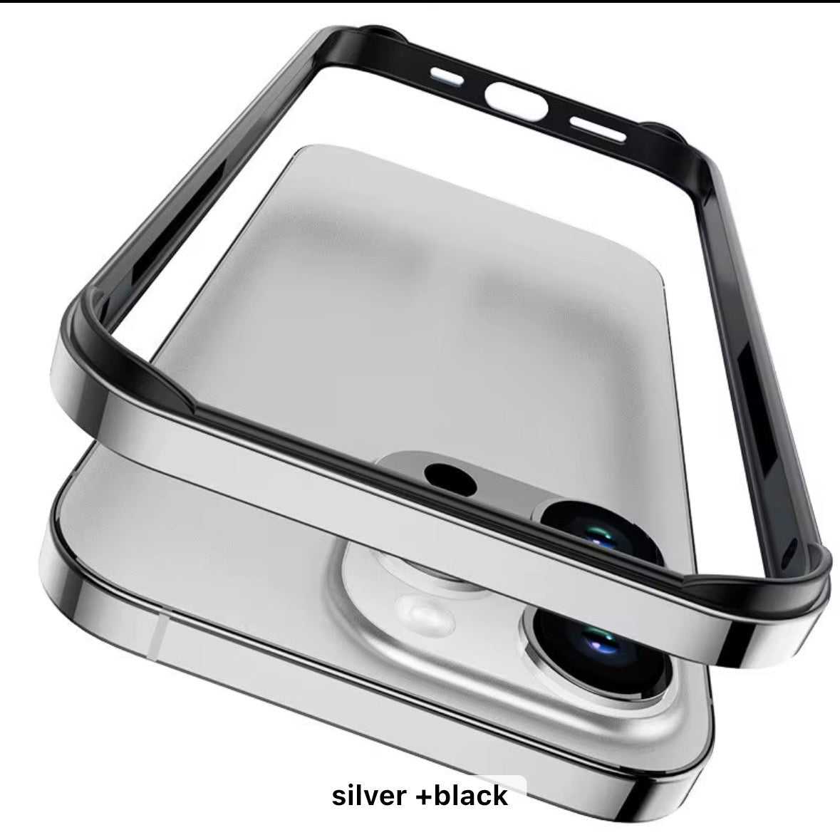 Protective Apple iPhone Back Cover - FortiCore Metal Bumper iPhone 16 Series Case - Style 5