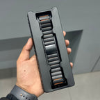 VORTEX METAL LINK STRAP - BLACK ORANGE ( No. 2948 ) Mobile Case by CoverMeUp