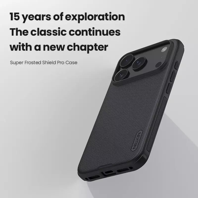 Protective Apple iPhone Back Cover - Nillkin Super Frosted Shield Pro Matte cover case for Apple iPhone 17 Pro (BLACK)