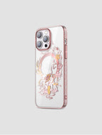 Protective Apple iPhone Back Cover - Dragon Printed Phone Case Compatible for iPhone 14 Pro Max (Rose Gold) - Style 2