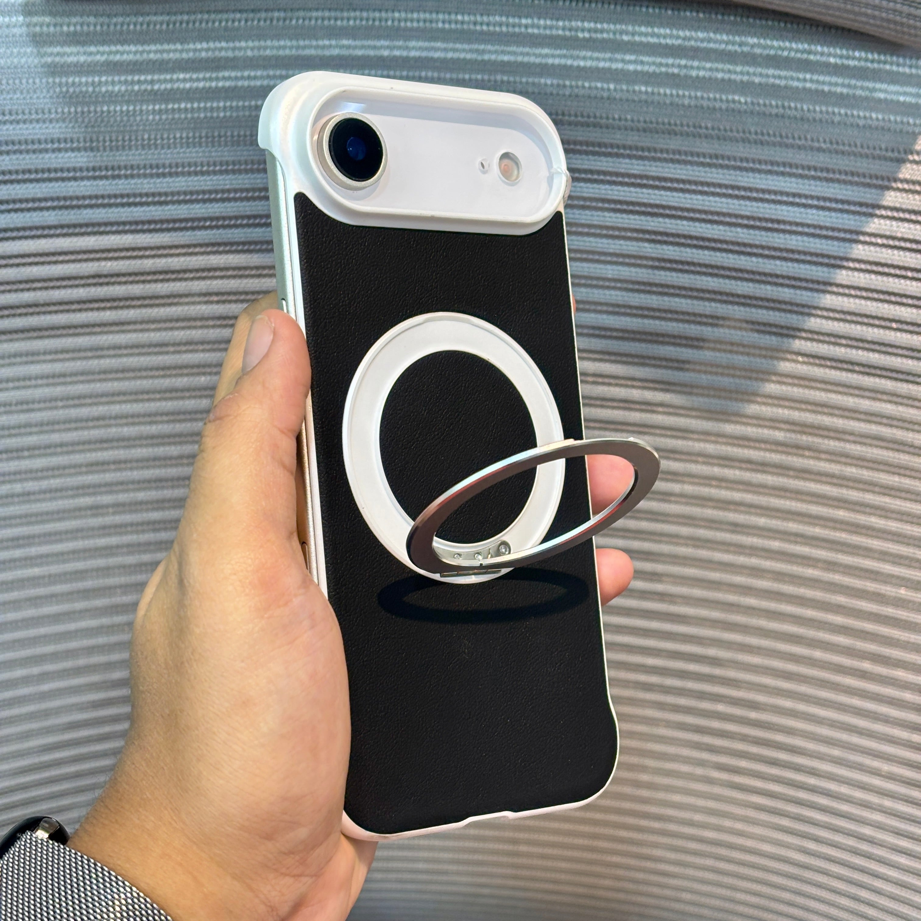 Protective Apple iPhone Back Cover - Axis Stand MagSafe iPhone 16 Series Case - Style 9