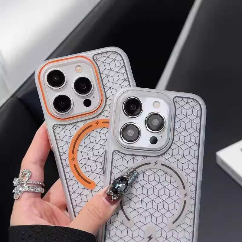 Protective Apple iPhone Back Cover - MagSafe Printed Matte Hard Case for iPhone