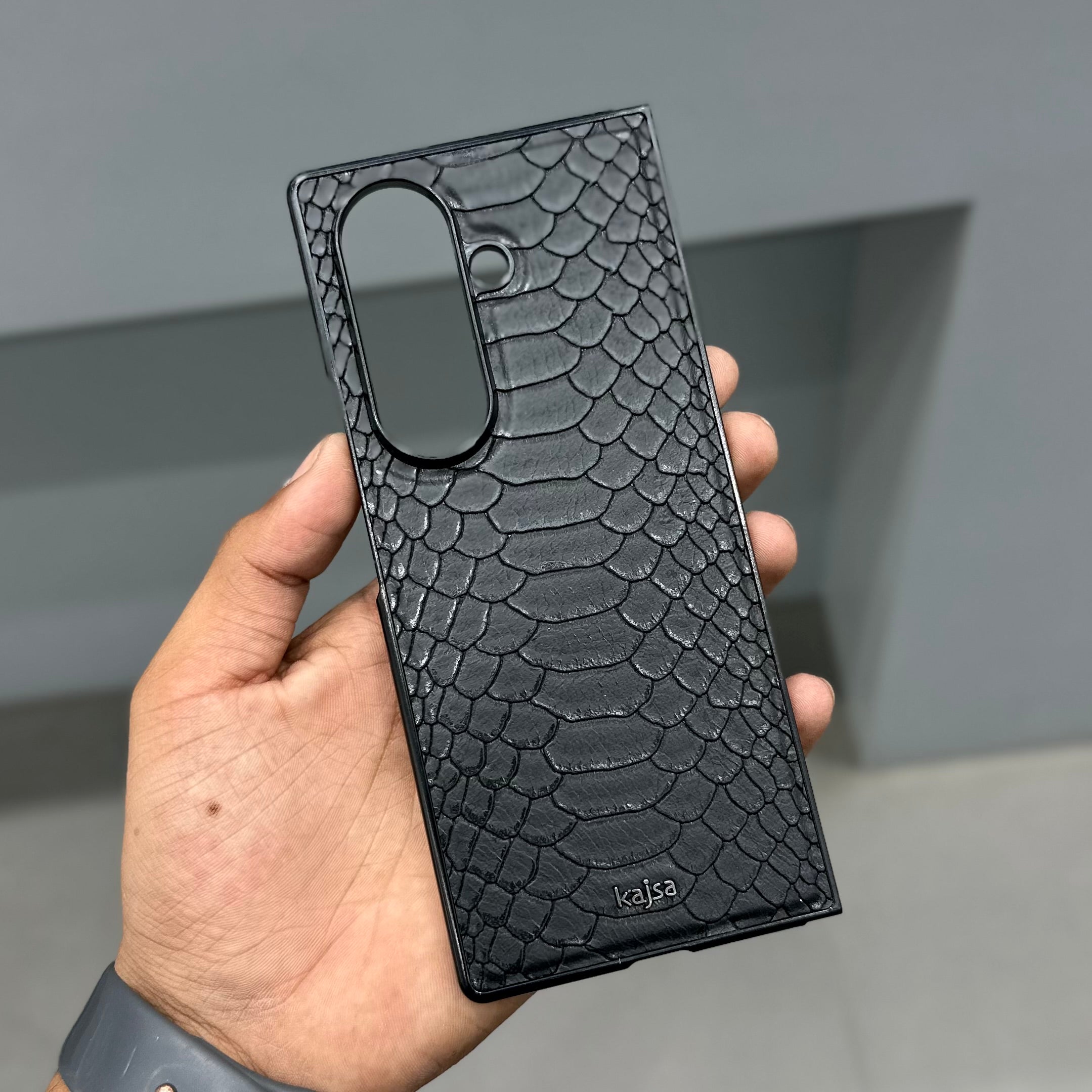 KAJSA LEATHER SAMSUNG CASE - BLACK 2.0 ( No. 3379 ) Mobile Case by CoverMeUp - Style 2