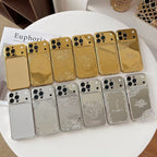 Protective Apple iPhone Back Cover - Gold concept case for iPhone - Style 2