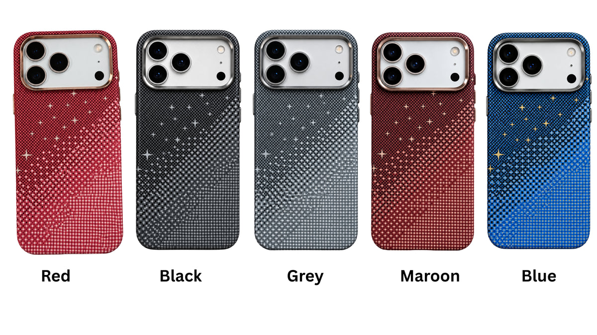 Luxo Pixel Gradient Stars Magsafe Case with Metal Frame