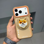 Nimmy Premium Embroidered Leather Case - NIMMY POPUP CASE - BROWN ORANGE ( No. 2698 ) - Style 3