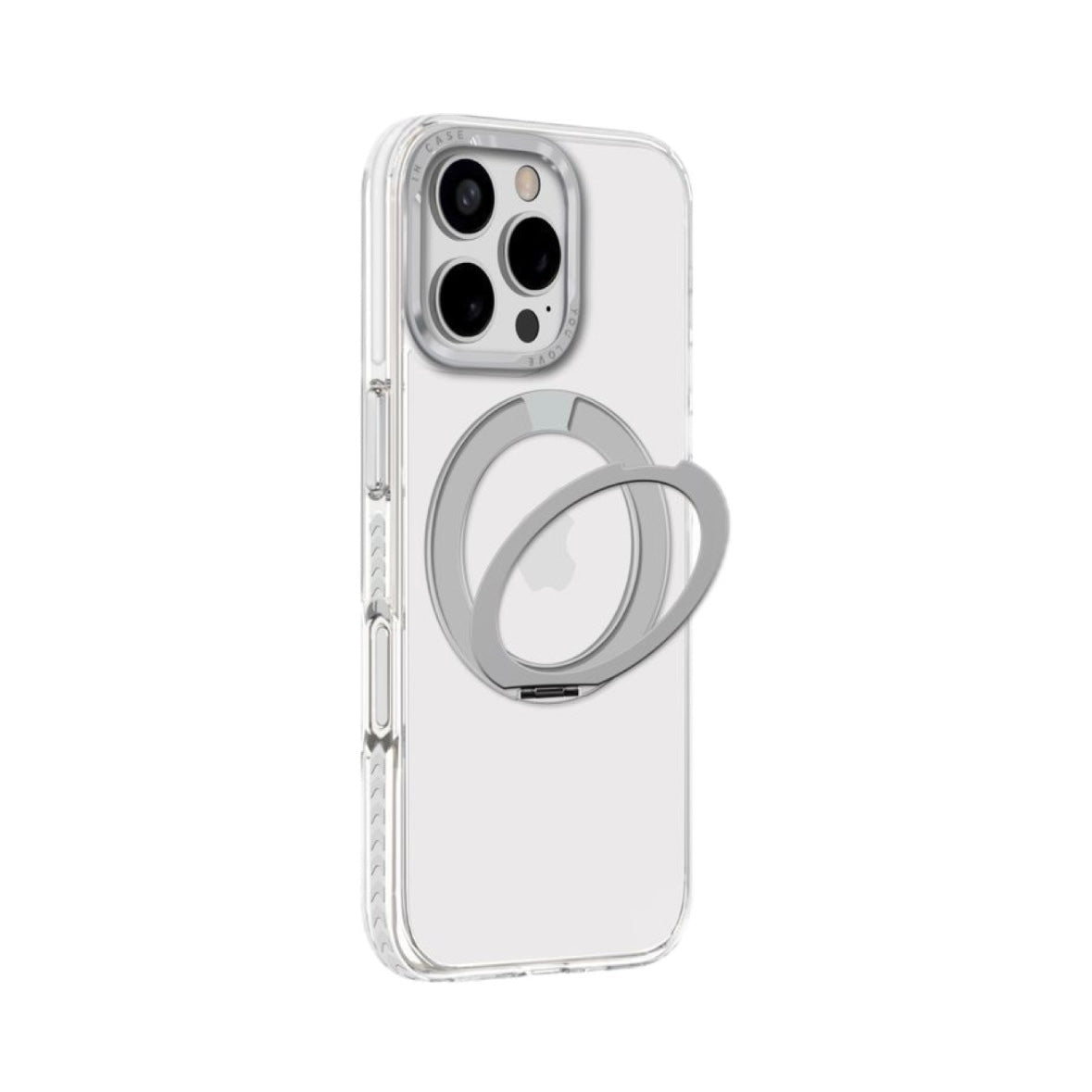 Protective Apple iPhone Back Cover - Transparent MagSafe iPhone Case with Stand - Style 3