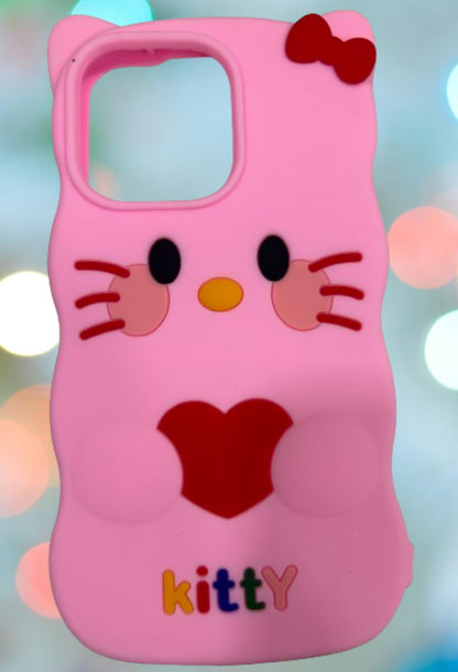 Cartoon Silicone Case for iPhone for Kids Girls and Womens