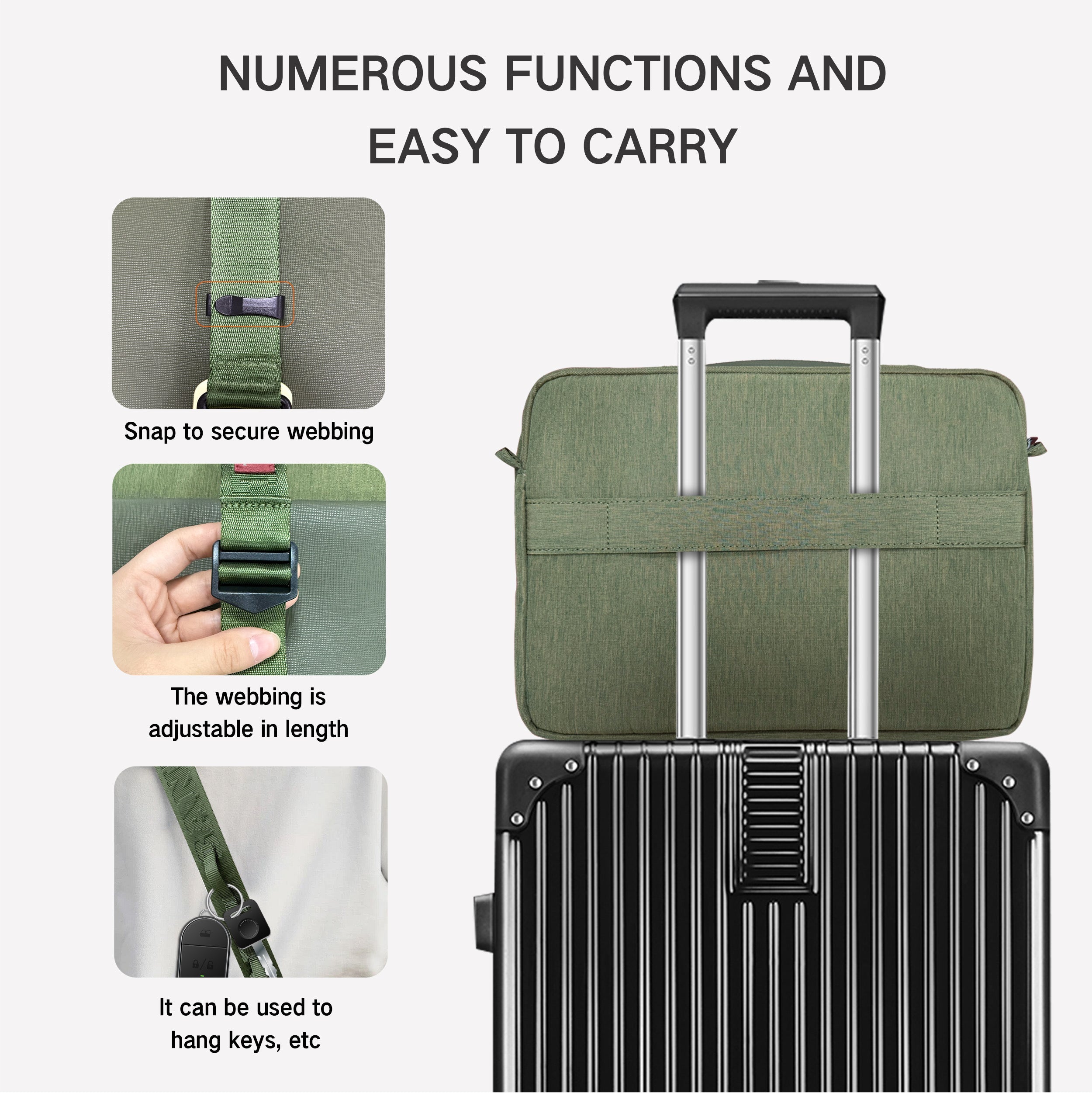 Santa Barbara Polo Matte PU Leather Macbook Bag For Macbook 13 Inch, 14 Inch (iPad 12.9, 13inch) (Green)