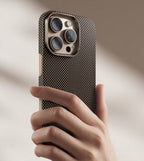 Protective Apple iPhone Back Cover - Premium Carbon Fiber MagSafe iPhone Case - Style 6