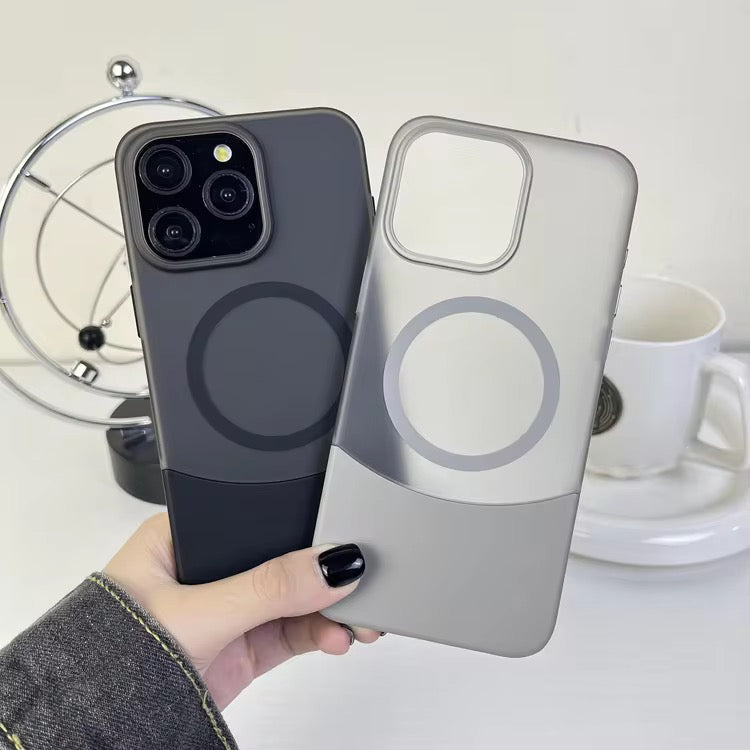 Protective Apple iPhone Back Cover - Dual Color Matte Magsafe Slim Fit Case for iPhone - Style 2