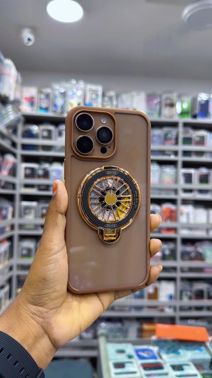 Protective Apple iPhone Back Cover - Transparent MagSafe iPhone Case with Stand - Style 6