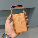 JTP LEATHER MAGSAFE CASE - BROWN ( No. 3030 ) Mobile Case by CoverMeUp - Style 4