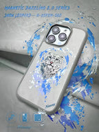 Nimmy Premium Embroidered Leather Case - NIMMY Snow Leopard Case for iPhone 16 Pro
